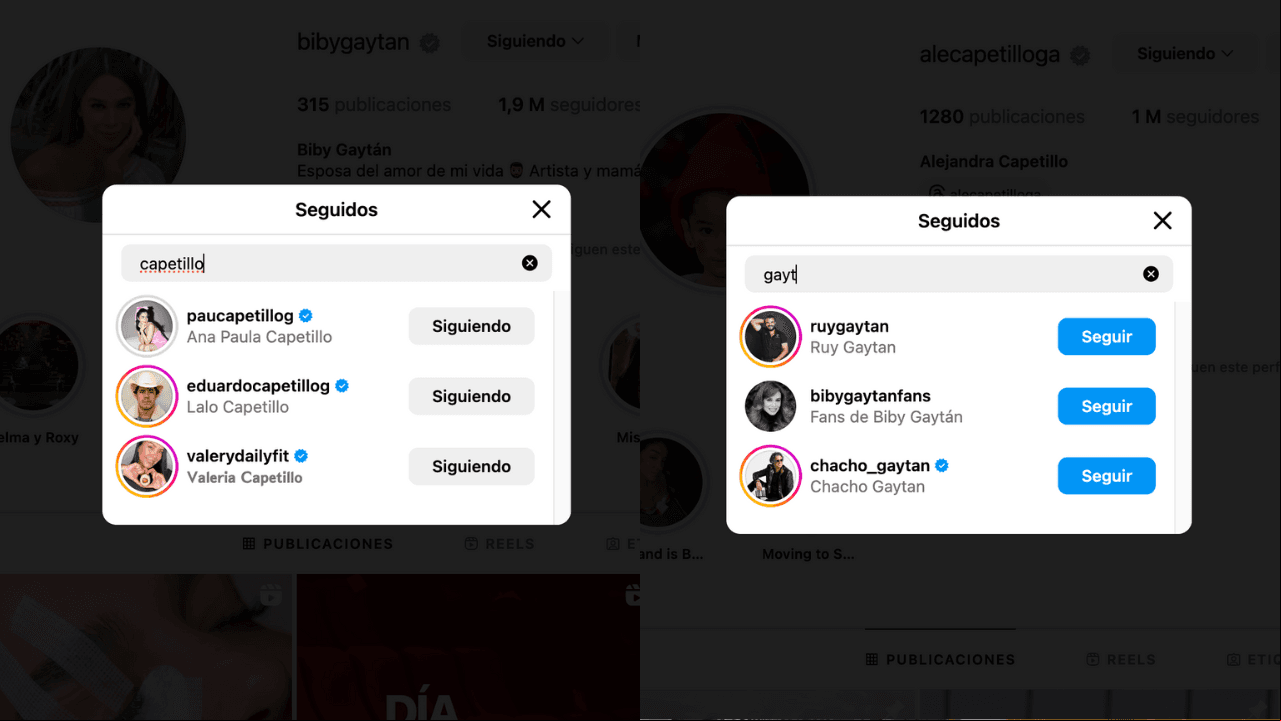 Biby Gaytán y su hija Alejandra Capetillo se dejan de seguir en redes sociales