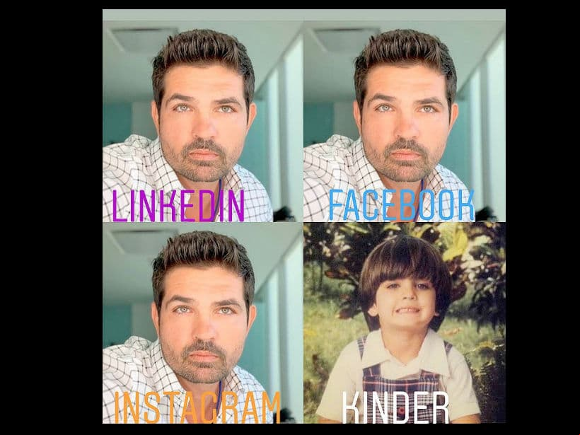 “¿Con cuál se quedan?”, señaló Ferdinando Valencia en su publicación. El actor optó por cambiar la foto de ‘Tinder’ por una de ‘Kinder.