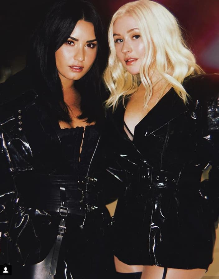 Christina Aguilera trabajó con Demi Lovato en un tema de su nuevo álbum