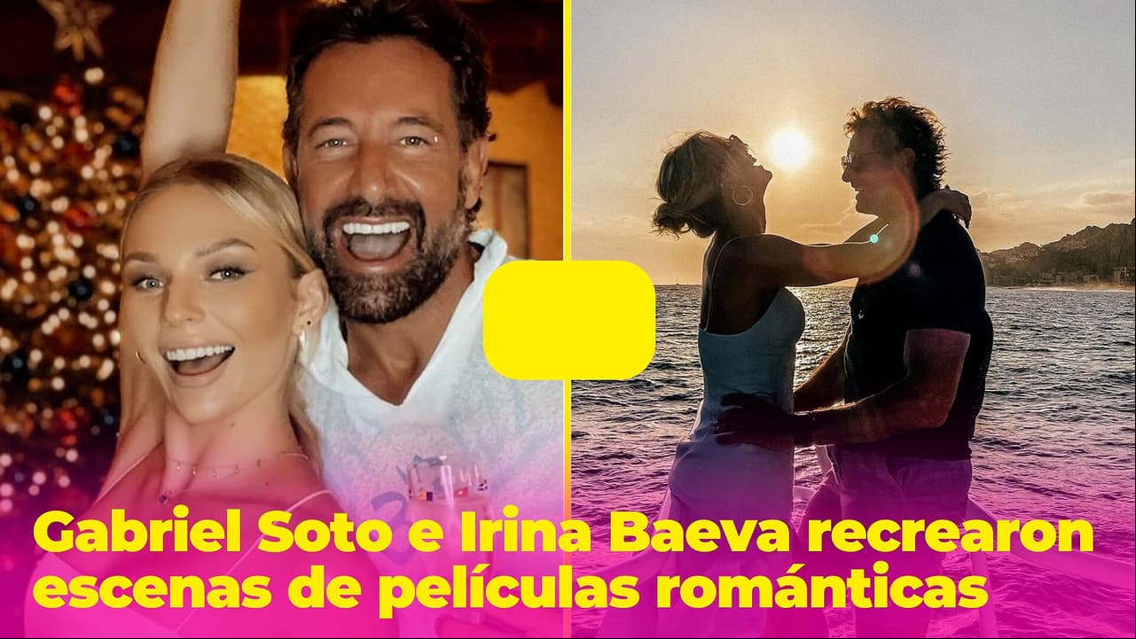 Gabriel Soto e Irina Baeva viven su propia película de amor y recrean famosas escenas románticas