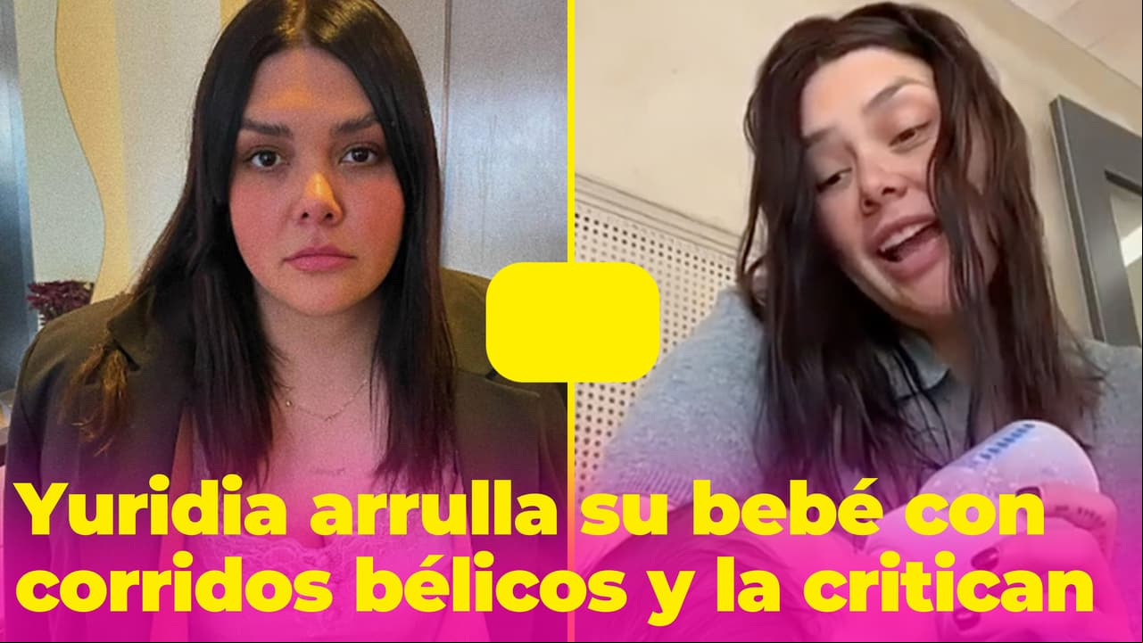 Yuridia arrulla a su bebé con corridos bélicos y las redes no la perdonan: "Es una mamá belicona"