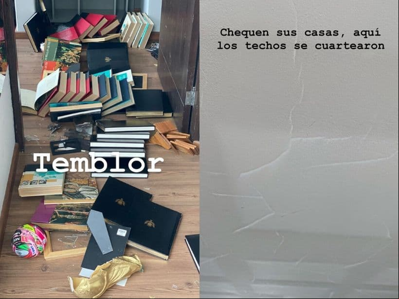Vanessa Huppenkothen dejó ver las grietas que se produjeron en su techo