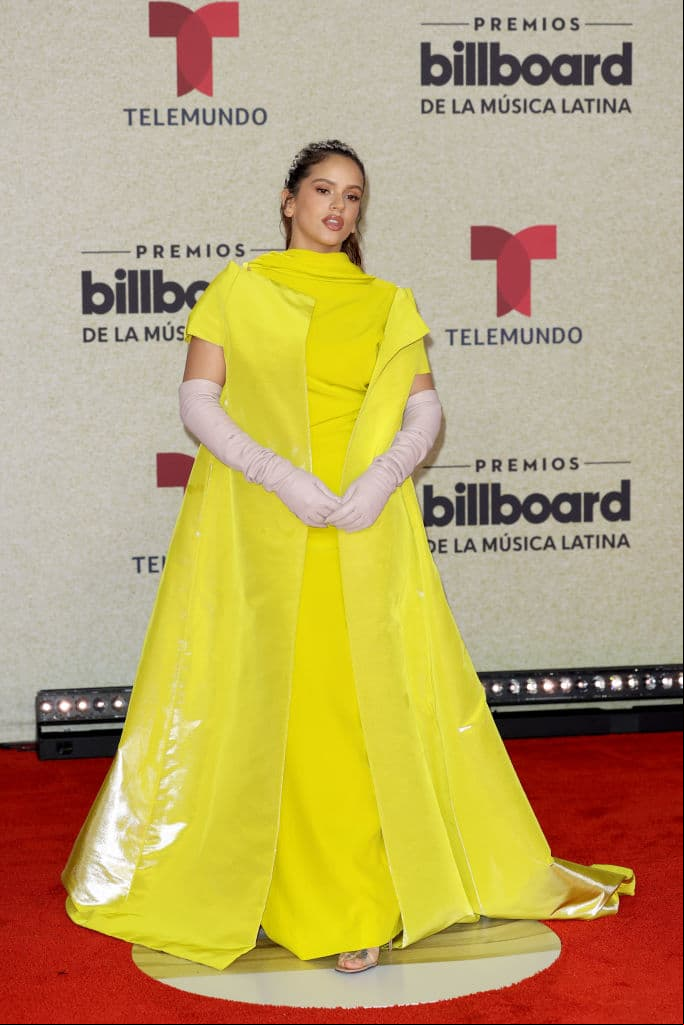 CORAL GABLES, FLORIDA - SEPTEMBER 23: Rosalía attends the 2021 Billboard Latin Music Awards at Watsco Center on September 23, 2021 in Coral Gables, Florida. (Photo by Rodrigo Varela/Getty Images)