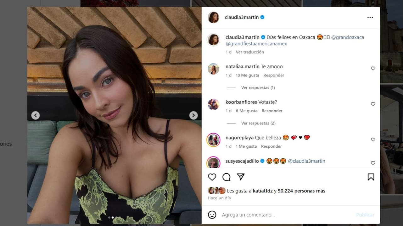 Claudia Martín reaparece tras separación con Hugo Catalán.