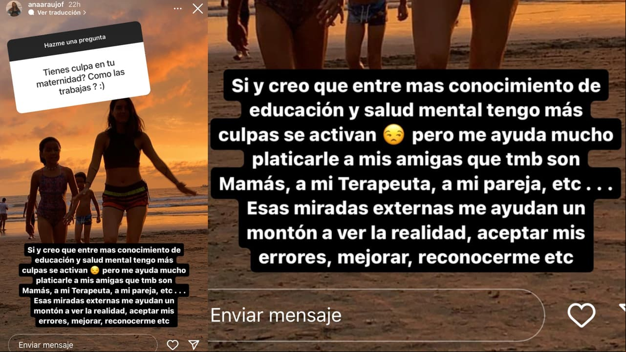 Ana Araujo itió sentir "culpa" con sus hijos.