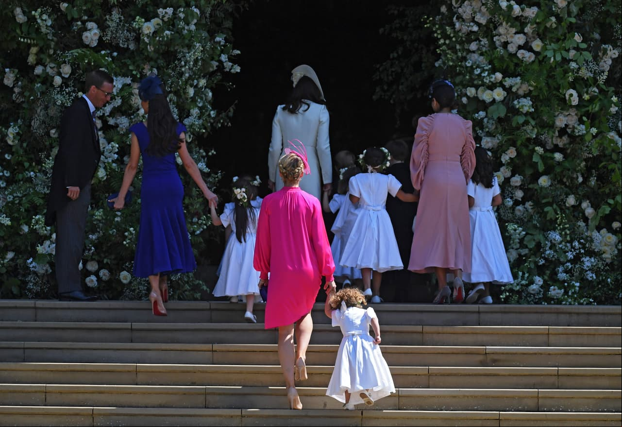 Kate Middleton, el Príncipe George y la Princesa Charlotte llegaron minutos antes que Meghan Markle