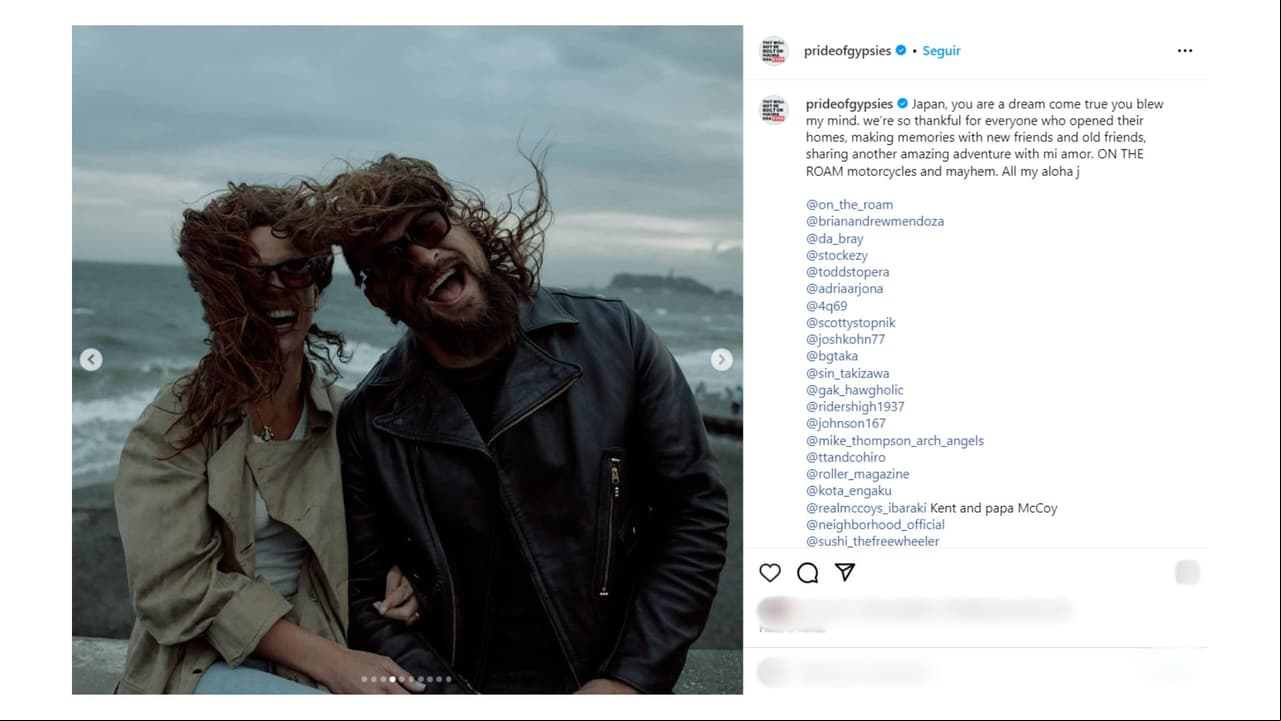 Adria Arjona habría acompañado a Jason Momoa en su viaje a Japón.