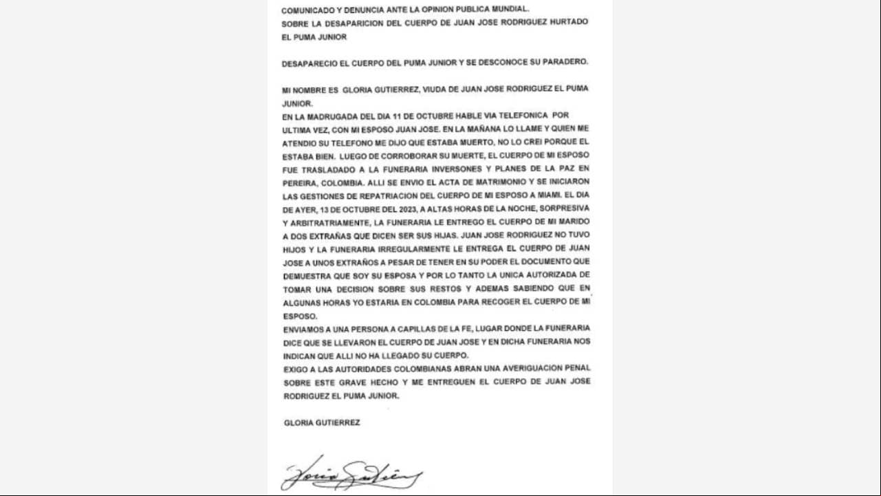 Reportan el robo del cuerpo de Juan José Rodríguez 'El Puma Jr.'