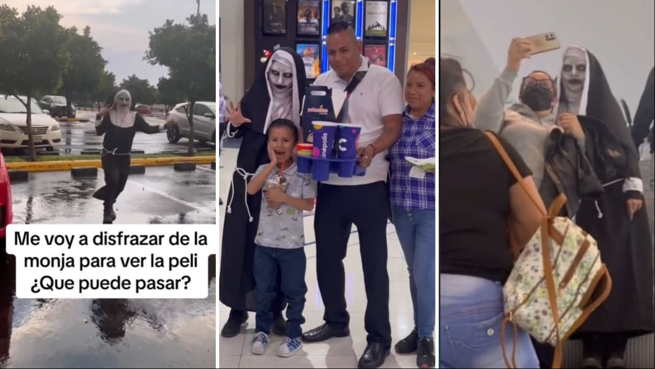 Joven se disfraza de La Monja