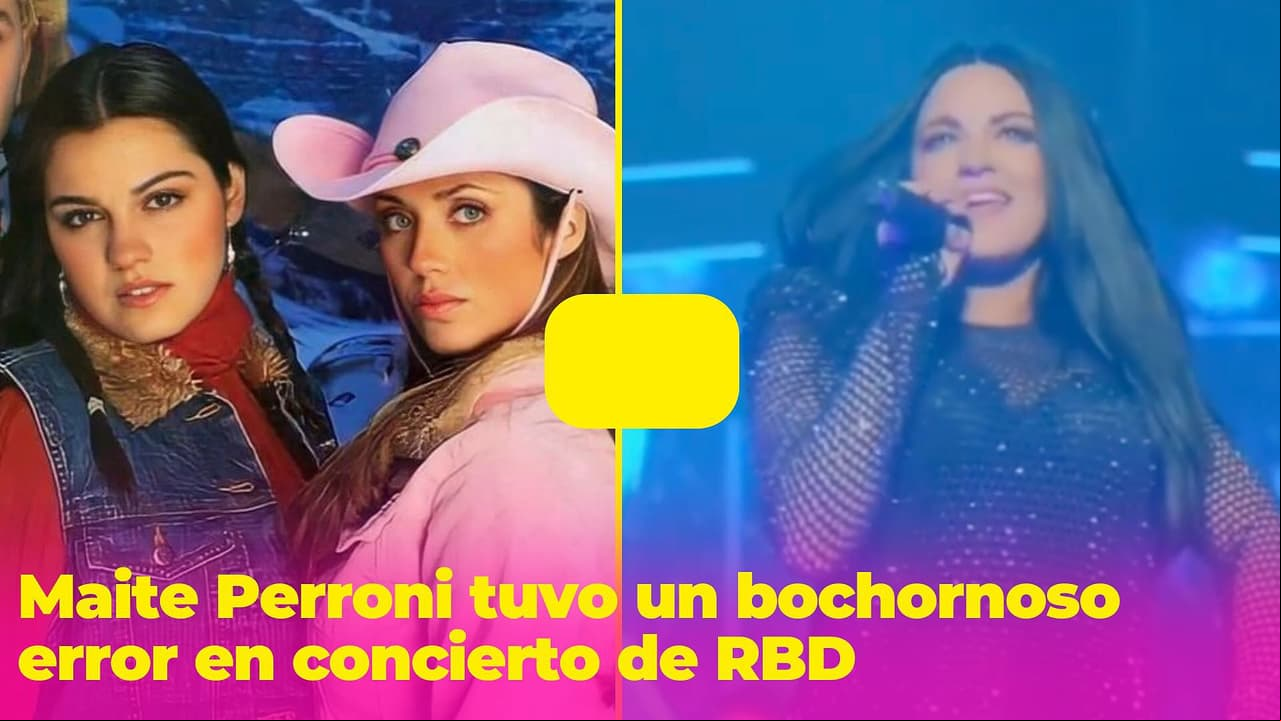 Maite Perroni tuvo un bochornoso error en pleno concierto y Anahí salió en su defensa