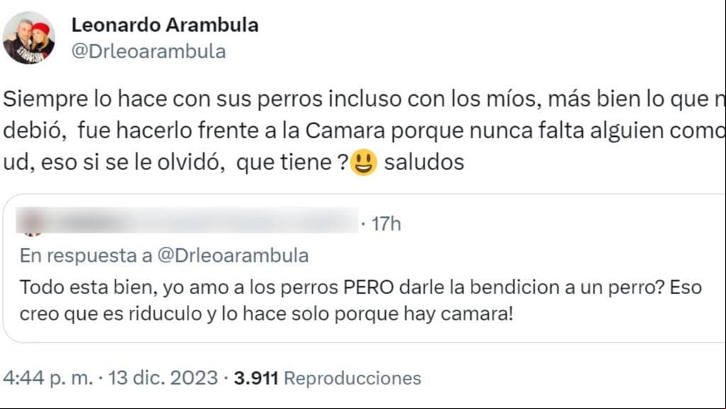 Leonardo, hermano de Aracely Arámbula, justificó el actuar de su hermana con el perro con el se topó en las inmediaciones de la Basílica de Guadalupe.
