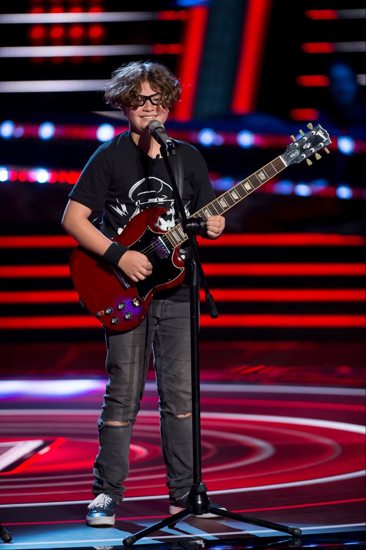 Felipe Romano encendió el escenario de La Voz Kids con su guitarra y eligió a Melendi como su coach.