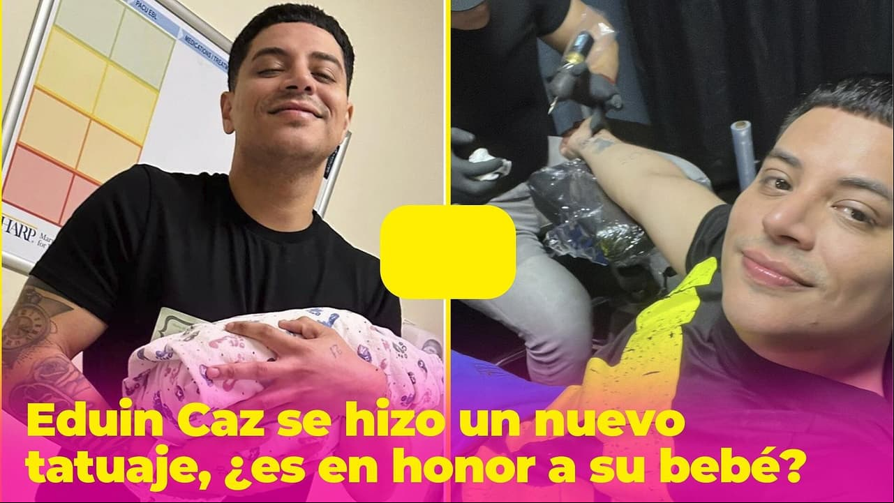 Eduin Caz se 'rayó' otra vez la piel: ¿su nuevo tatuaje es en honor a su bebé o por otra razón?