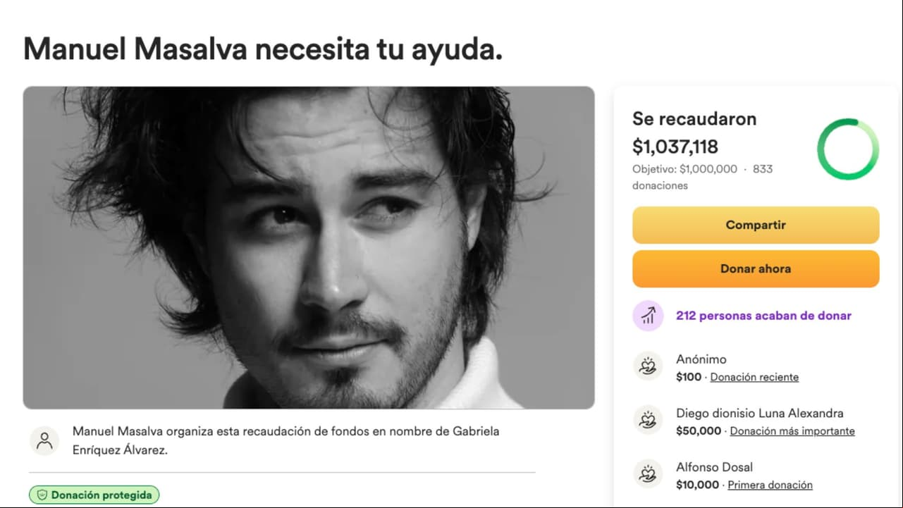 Recaudan fondos para ayudar con los gastos médicos de Manuel Masalva en el extranjero