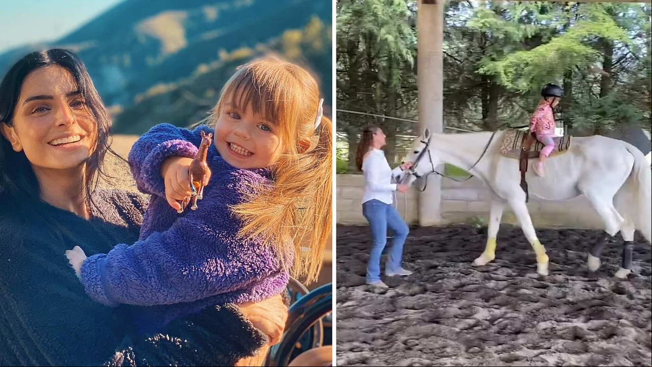 Hija de Aislinn Derbez impresiona al montar a caballo como toda una profesional a sus tres años