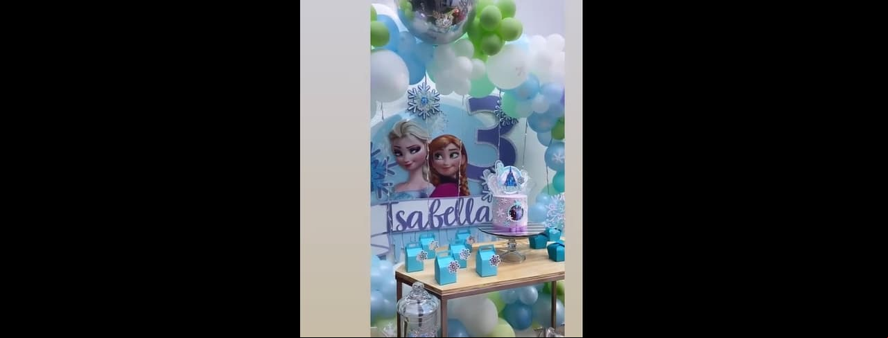 En las imágenes, la hermana de Andrea Torre mostró que cada detalle de la celebración tenía una decoración de la película animada, desde los globos hasta las mesas de dulces.
