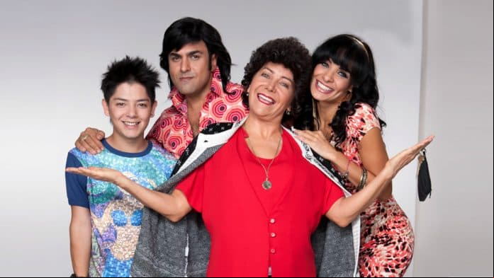Doña Lucha y su familia.