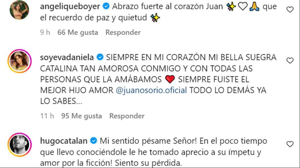 Varios famosos dejaron el pésame a Juan Osorio.
