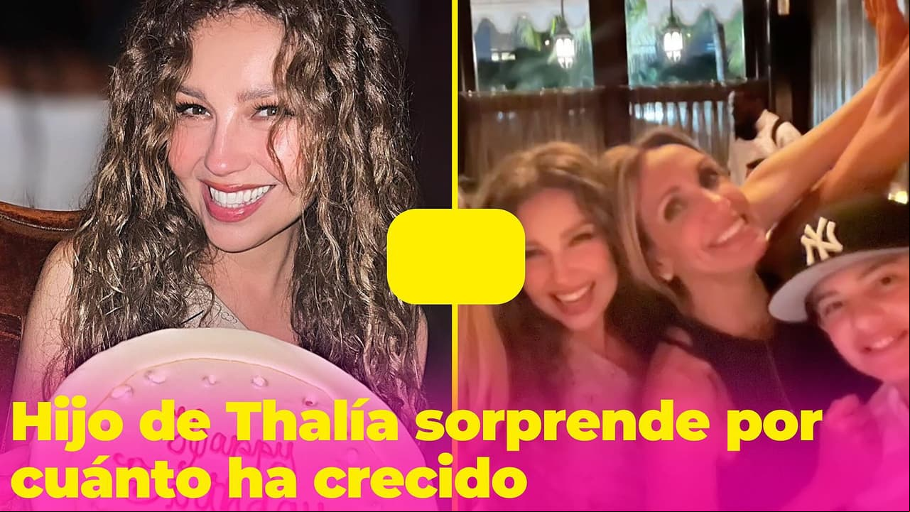 Hijo de Thalía le roba cámara en su cumpleaños 52: sorprendió por lo mucho que ha crecido