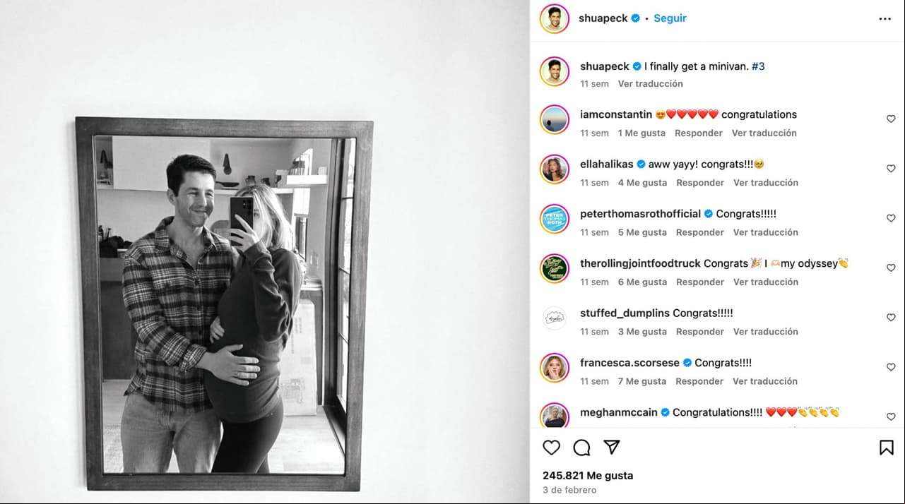 Josh Peck, actor estadounidense y su esposa Peige O'Brien.