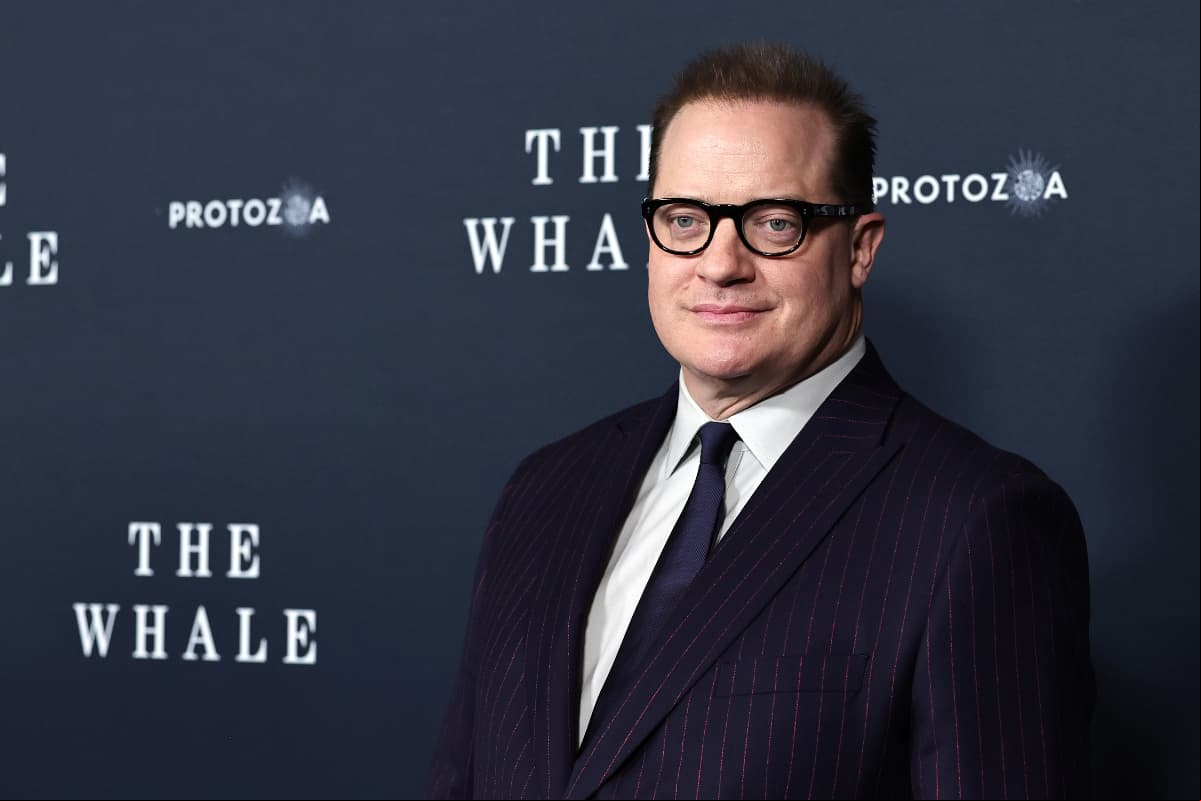 Brendan Fraser en un screening de La Ballena en Nueva York.