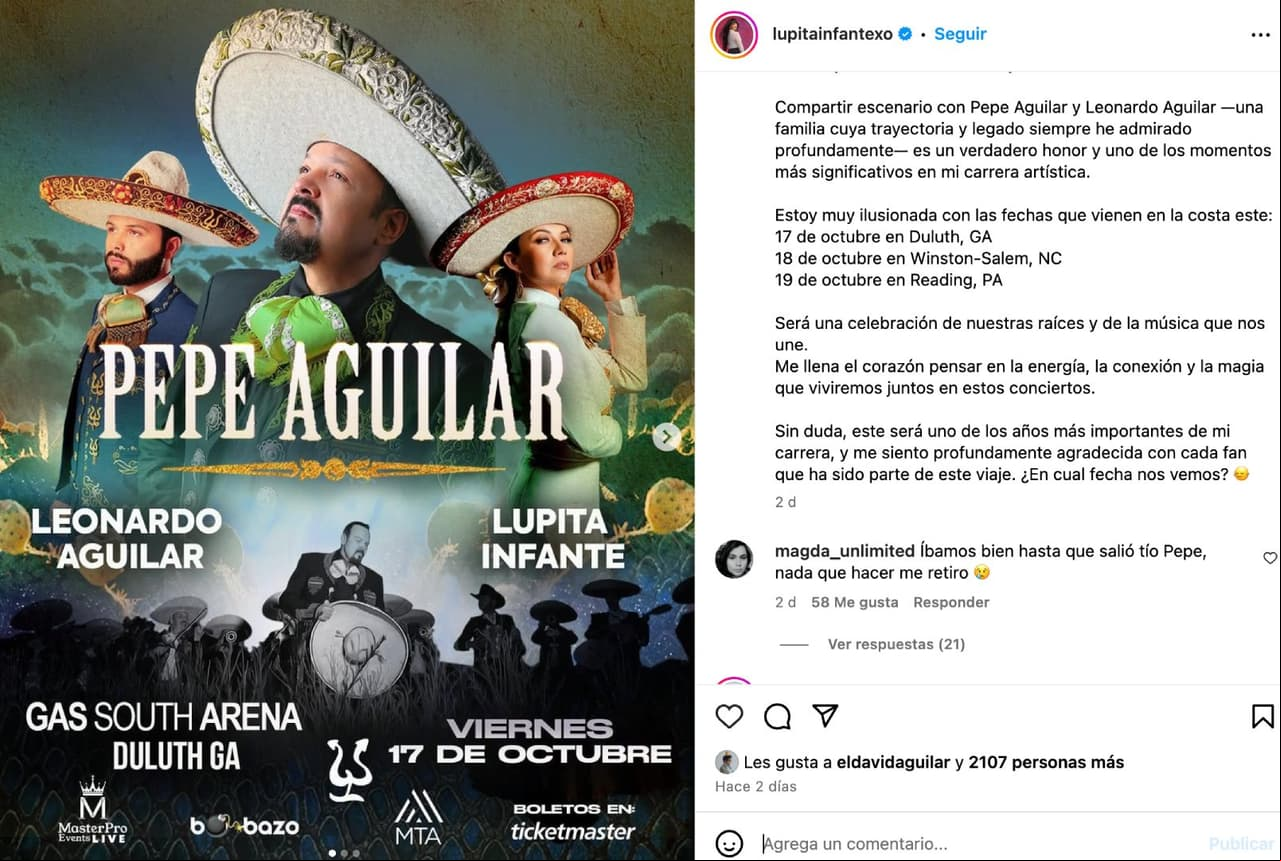 Lupita Infante y los Aguilar.