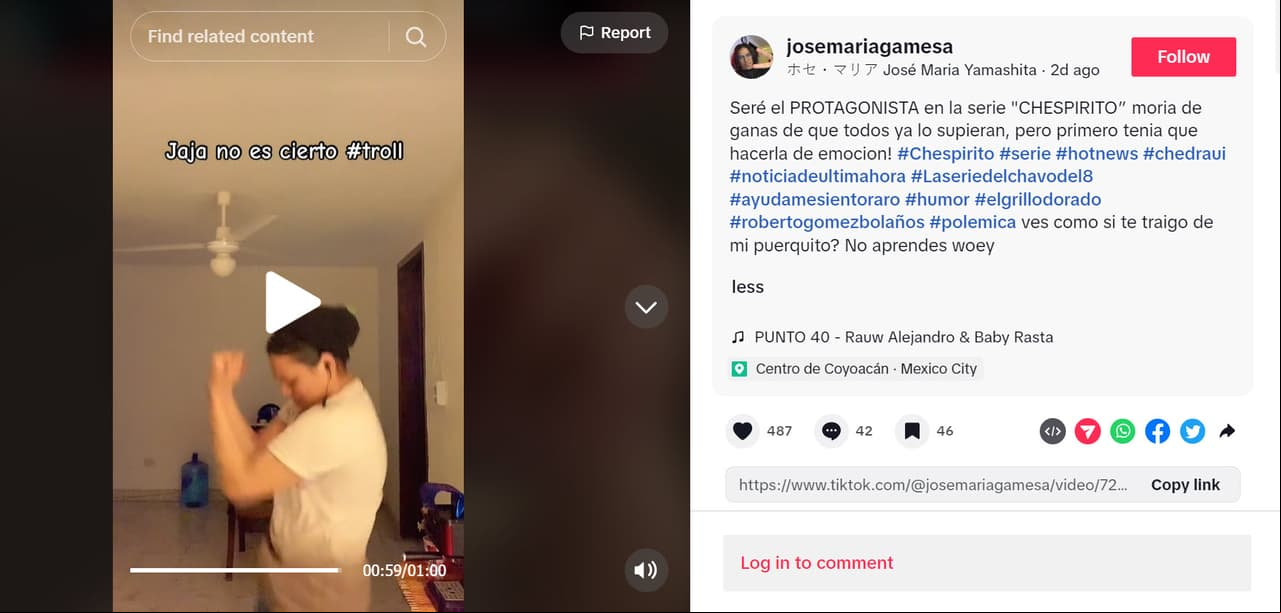 José María Gómez desmiente ser hijo de 'Chespirito'