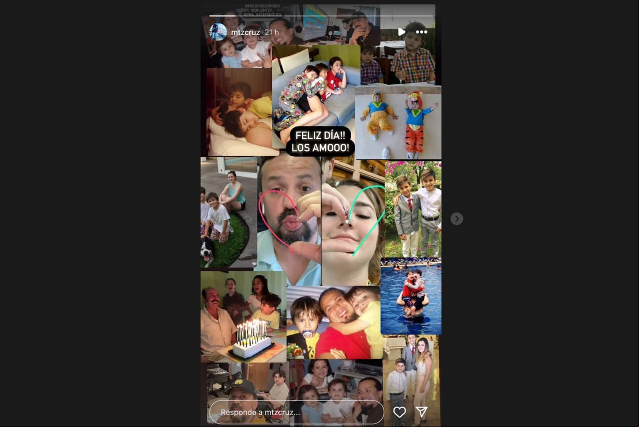 Curz Martínez y sus hijos.