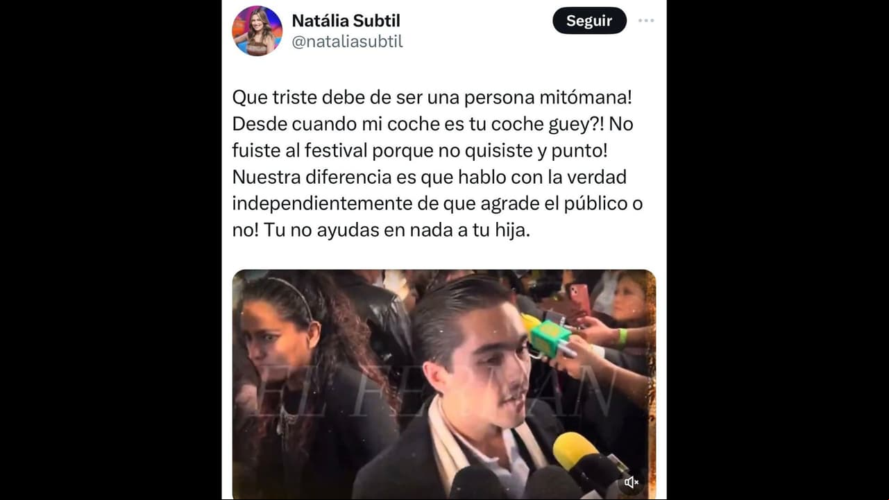 Natália Subtil le responde a Sergio Mayer Mori