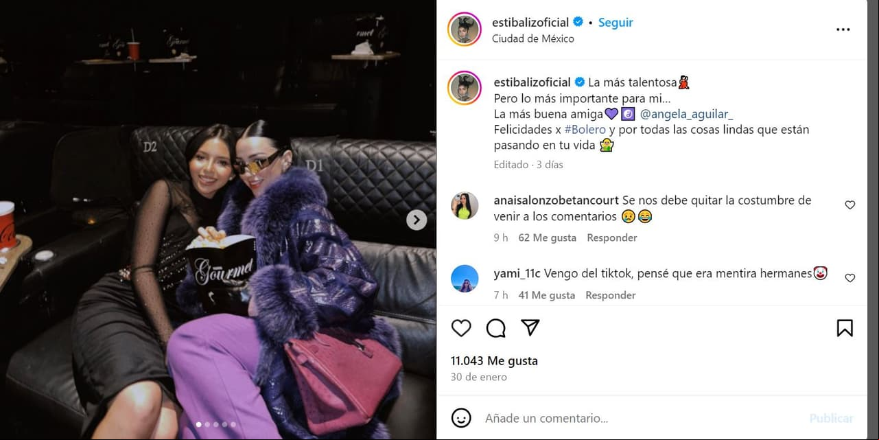 Ángela Aguilar y Estibaliz