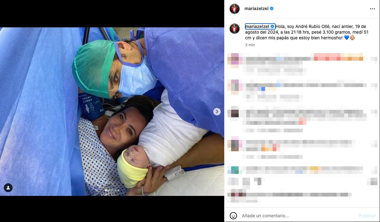 Mariazel presenta las primeras fotos de su hijo André