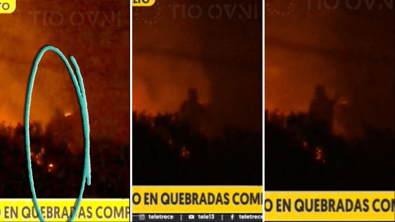 "Extraña sombra" es captada en video durante los incendios de Chile
