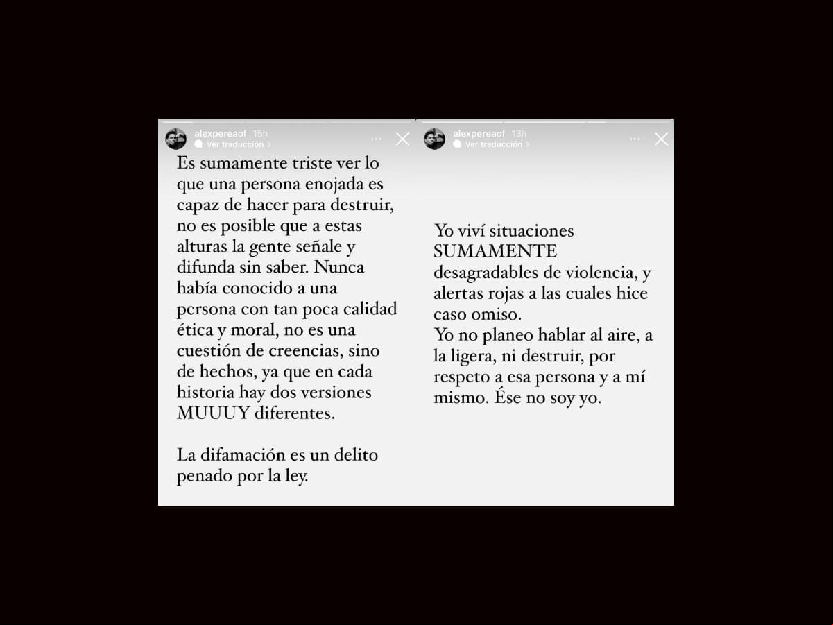 Así se defendió Alex Perea tras señalamientos