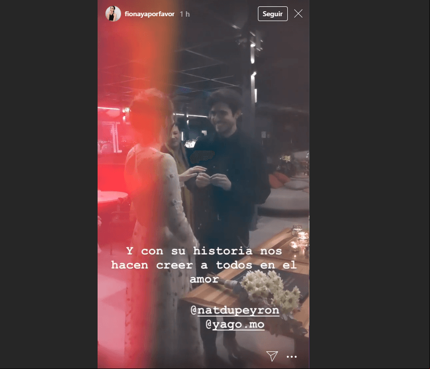 Entre otros de los momentos que la hermana menor de Yago Muñoz compartió fue cuando los recién casados intercambiaban argollas de matrimonio.