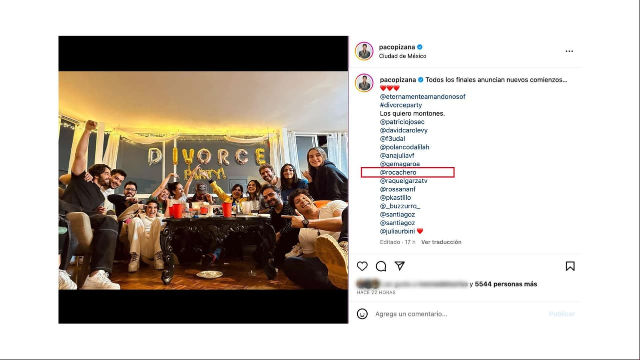 ¿Rodrigo Cachero tuvo una fiesta de divorcio?
