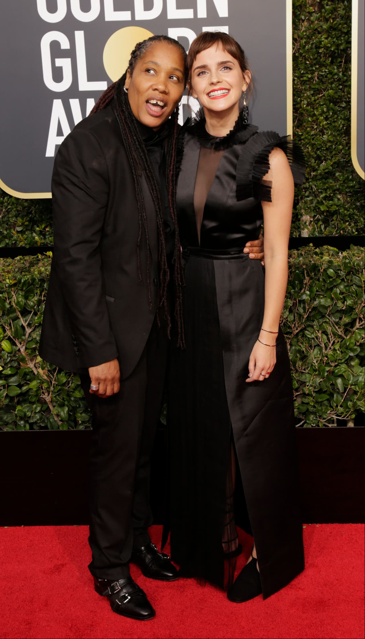 Photo © 2018 Vecc Schiafino/The Grosby Group Los Angeles, Jan 07 2018 75th Annual Golden Globe Awards - Arrivals In this photo:Emma Watson