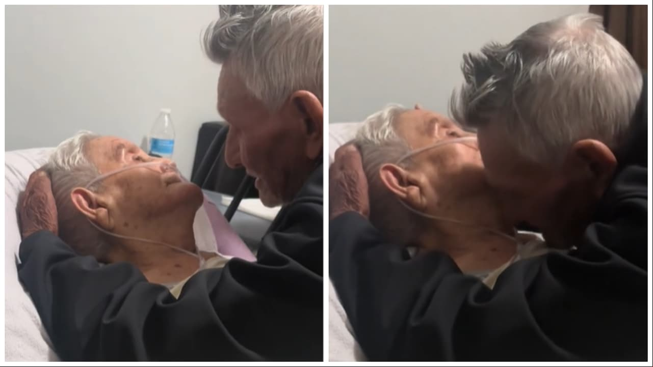 Abuelitos se dan el último adiós tras 75 años de matrimonio: su despedida se hace viral