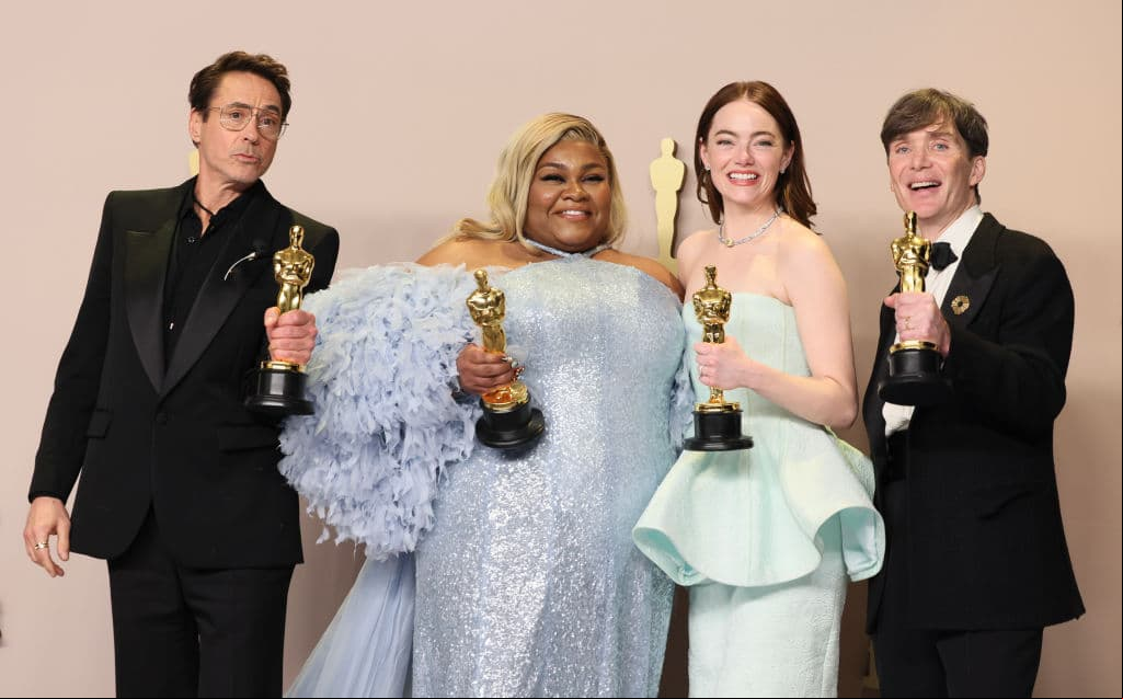 Robert Downey Jr., Da'Vine Joy Randolph, Emma Stone y Cillian Murphy, ganadores del Oscar 2024