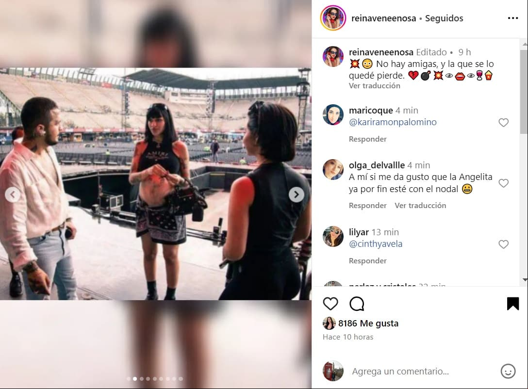 Cazzu, Ángela Aguilar y Nodal posaron juntos en 2023