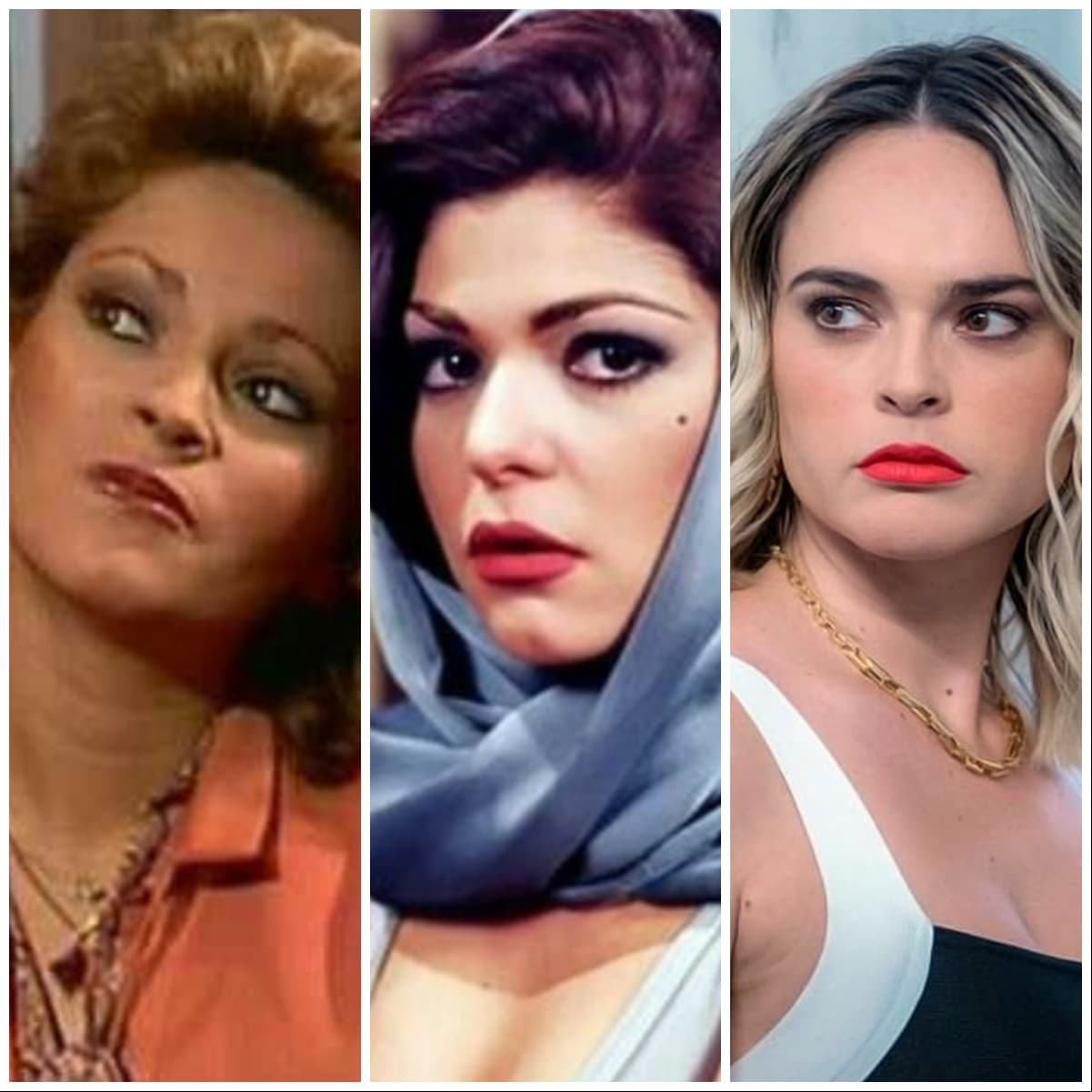 Rocío Banquells, Itatí Cantoral y Fabiola Guajardo en sus respectivas versiones de Los ricos también lloran