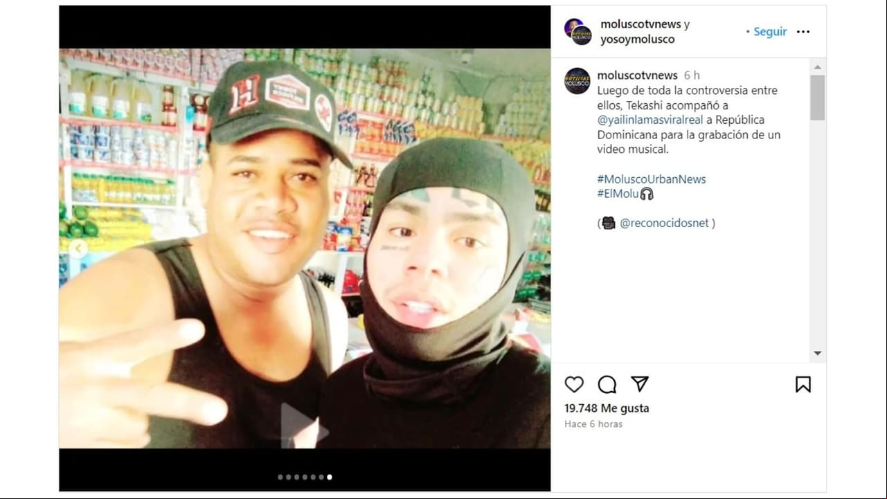Tekashi 6ix9ine presuntamente está en República Dominicana.