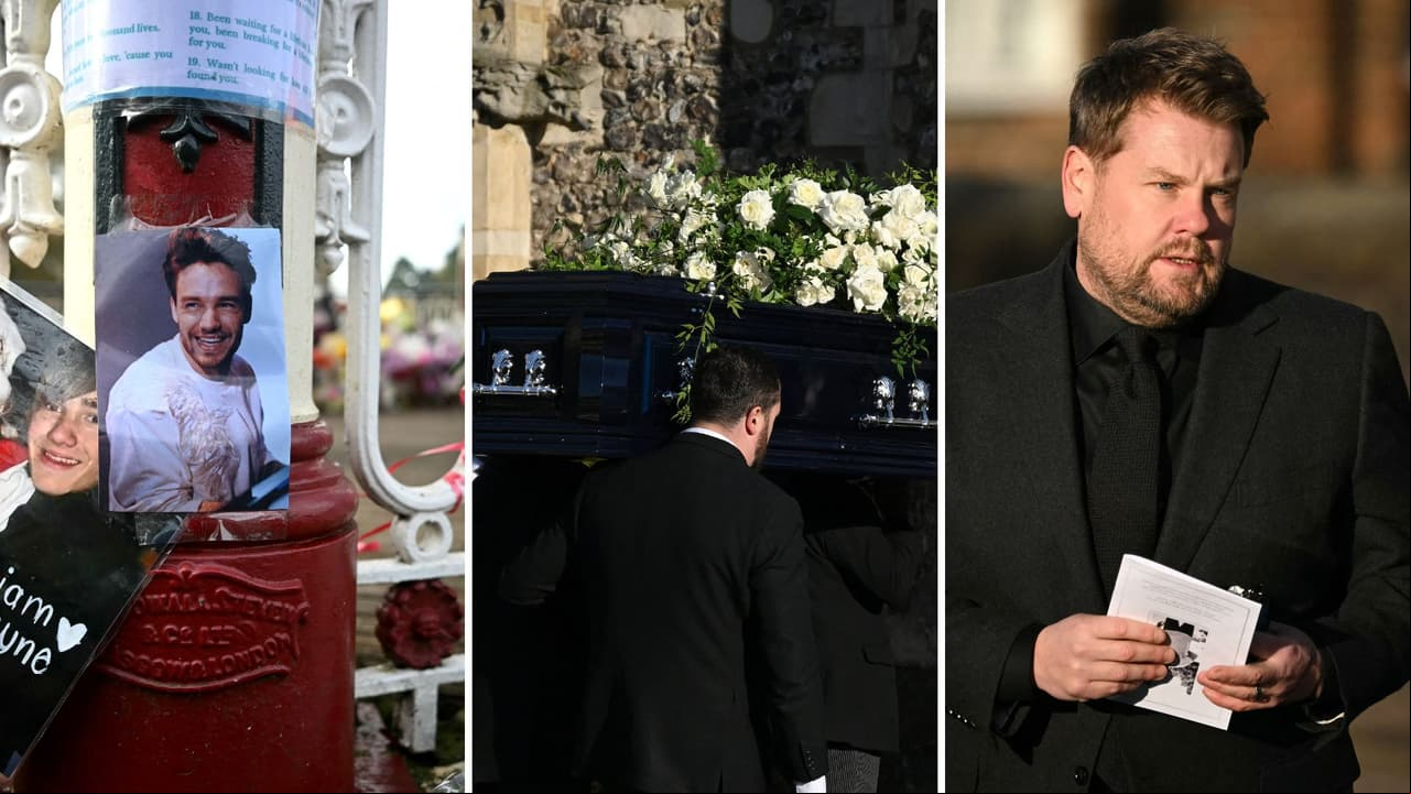 Fotos del funeral de Liam Payne: James Corden entre los asistentes.