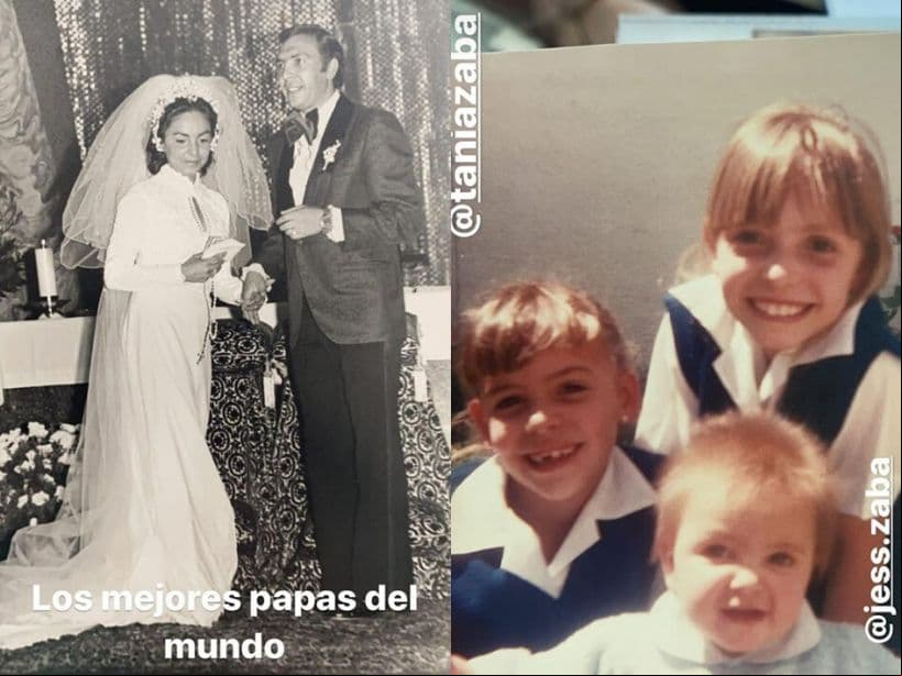 Erika Zaba recuerda la boda de sus padrees y comparte fotos inéditas dee su infancia.