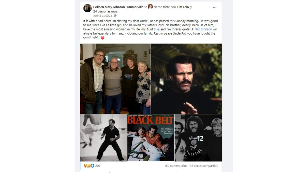 Sobrina de Pat E. Johnson, actor de 'The Karate Kid', le dedicó un mensaje tras su muerte.
