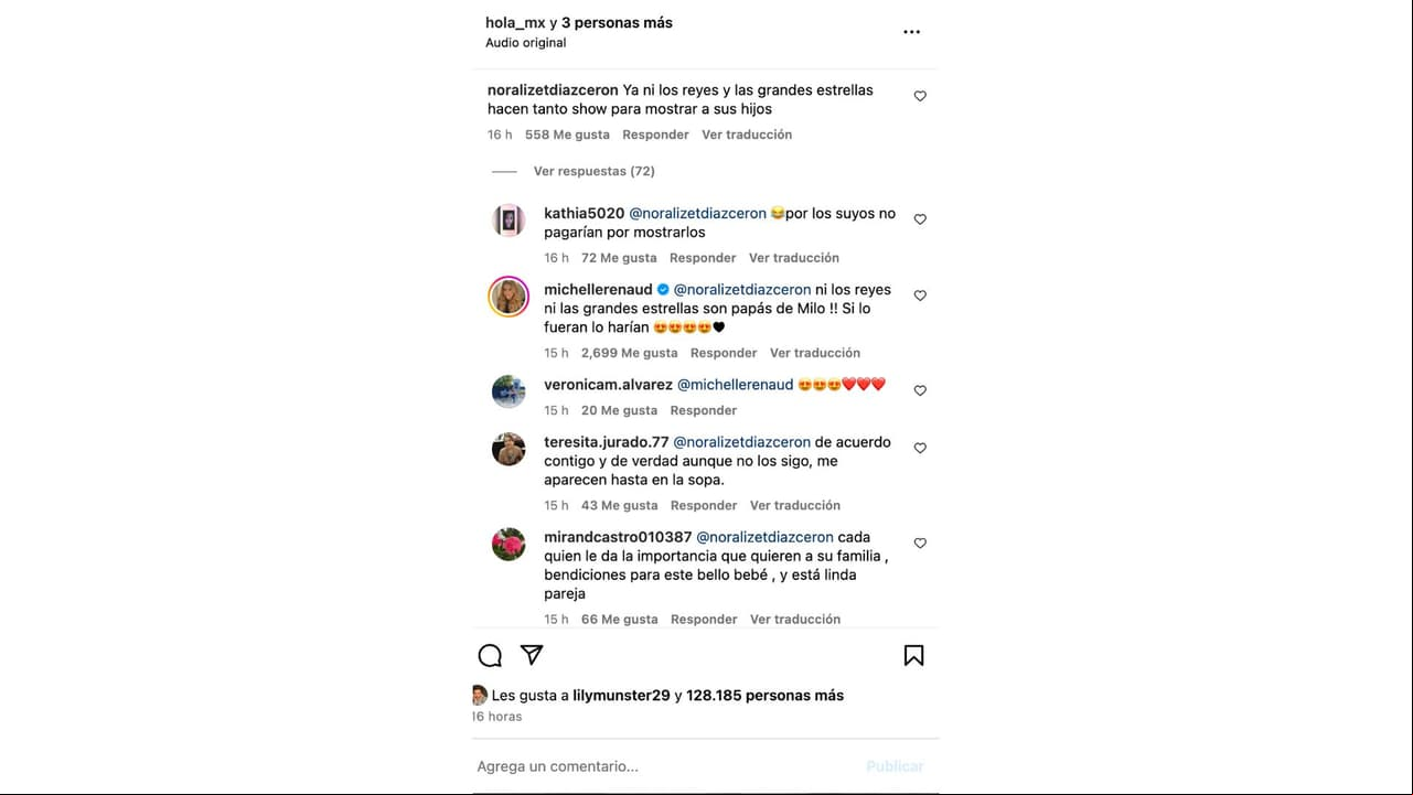 Michelle Renaud responde a críticas tras mostrar la carita de su bebé.
