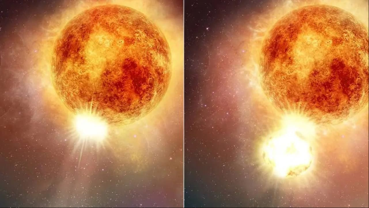 Estallido de Betelgeuse captado por Hubble.