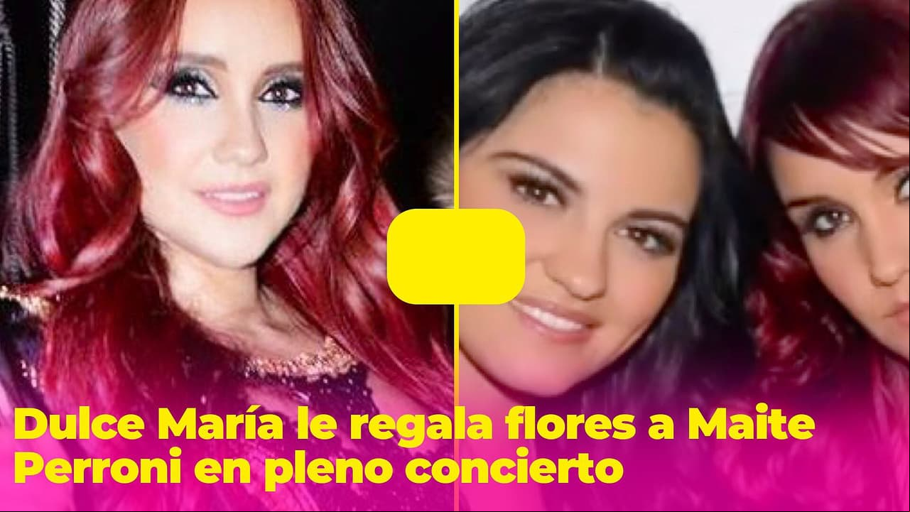 Dulce María le regala flores a Maite Perroni en pleno concierto y las redes aplauden su cariño