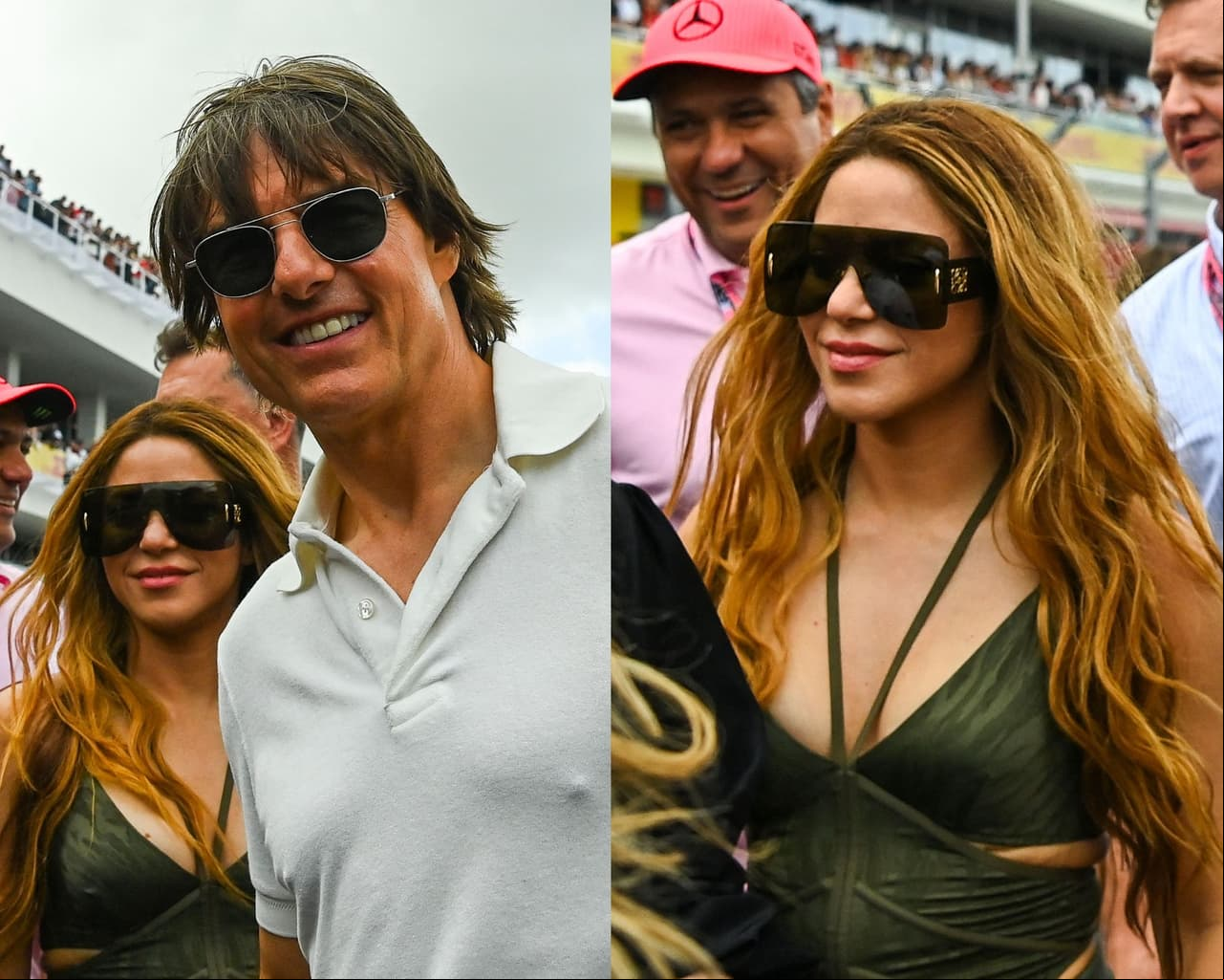 Shakira y Tom Cruise juntos en el Grand Prix de Fórmula 1 de Miami.