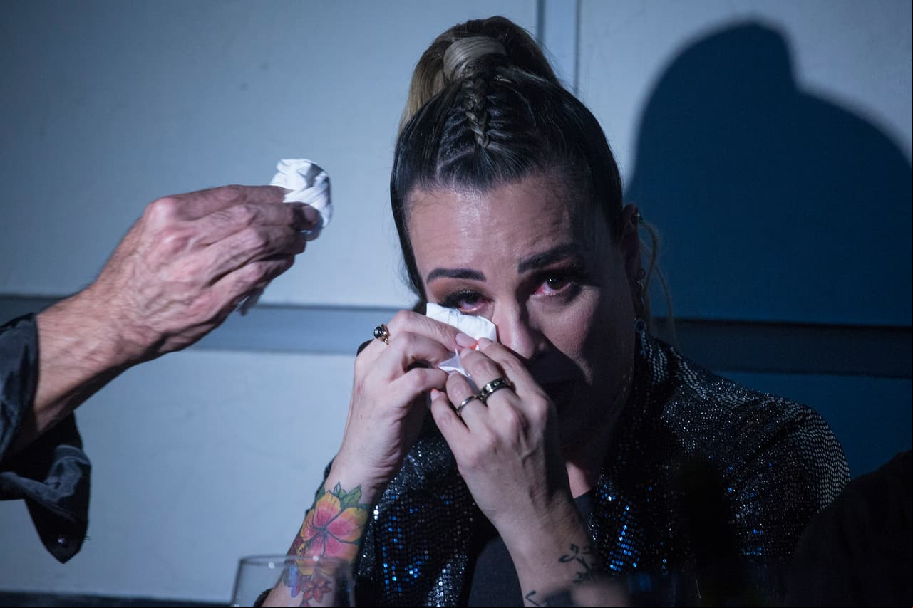 'La Josa' lloró al final del episodio, visiblemente conmovida por la historia.